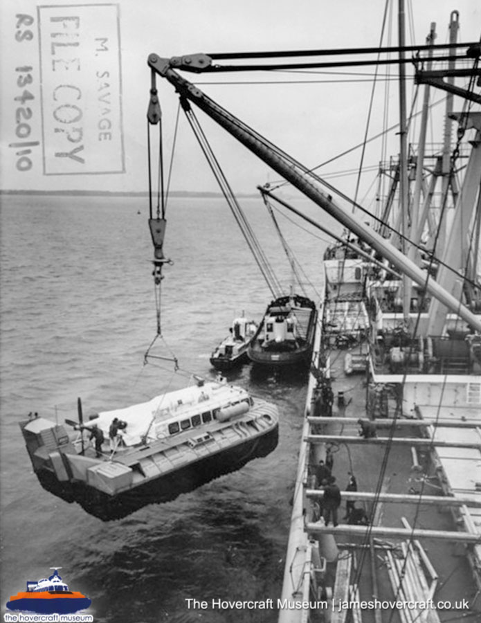 SRN6 being transported -  (credit: The Hovercraft Museum Trust).